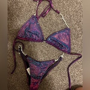 Purple Blue Competition Bikini